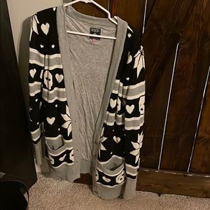 Large pink skull cartigan